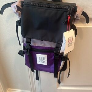 Topo Designs Black and Purple Men's Bag